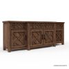 Picture of Bolzano Rustic Solid Wood 4 Drawer Extra Long Sideboard Cabinet