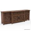 Picture of Bolzano Rustic Solid Wood 4 Drawer Extra Long Sideboard Cabinet