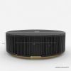 Picture of Almería Round Black Fluted Coffee Table With Storage