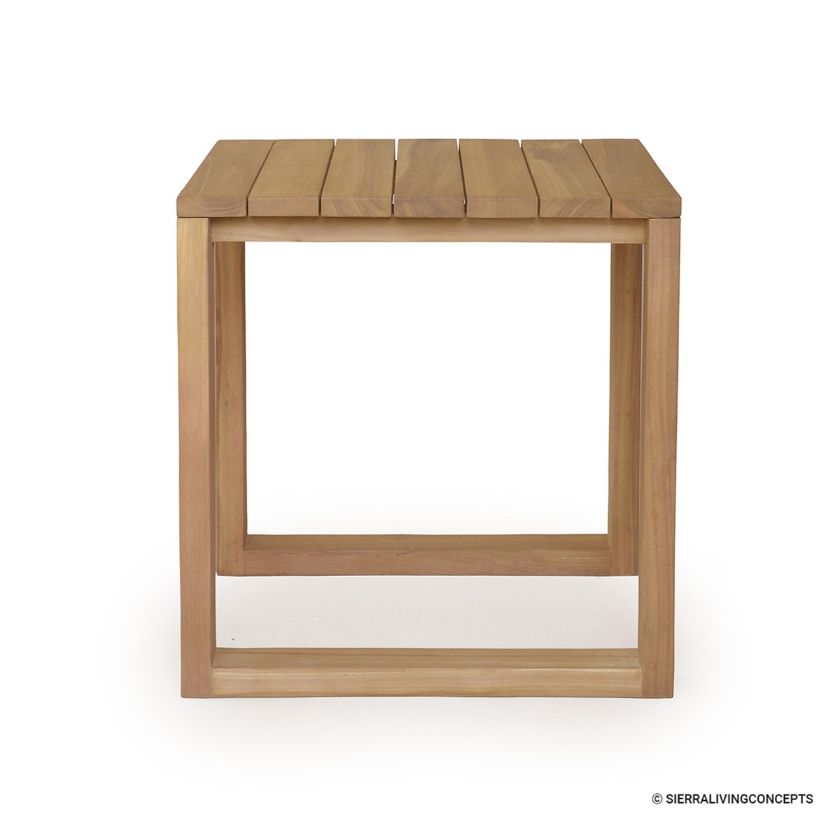 Picture of Penryn Modern Rustic Solid Teak Wood Outdoor End Table
