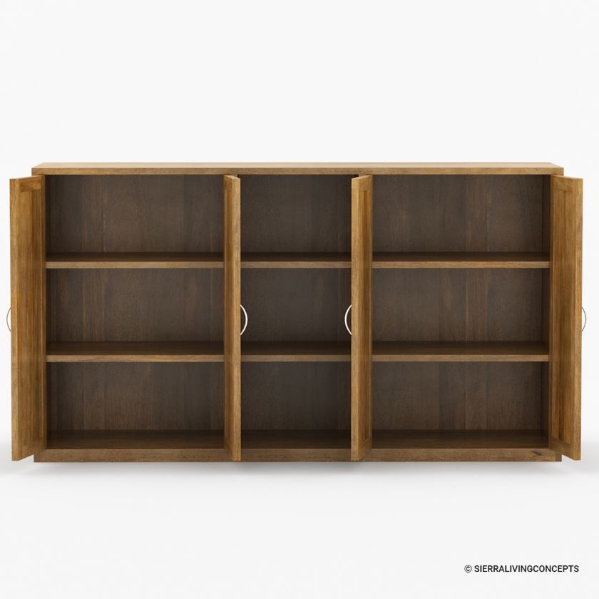 Brisbane Modern Rustic Solid Wood 2 Tone Office Credenza Cabinet   0411929 Brisbane Modern Rustic Solid Wood 2 Tone Office Credenza Cabinet 840 