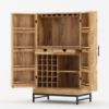 Picture of Fredericton Rustic Industrial Tall Bar Cabinet With Wine Storage