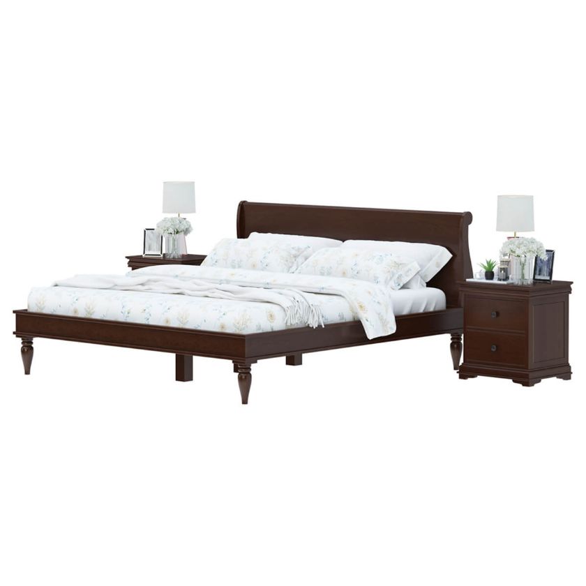 Classic King Sleigh Bed Frame | Available in Queen & Full Size Too.