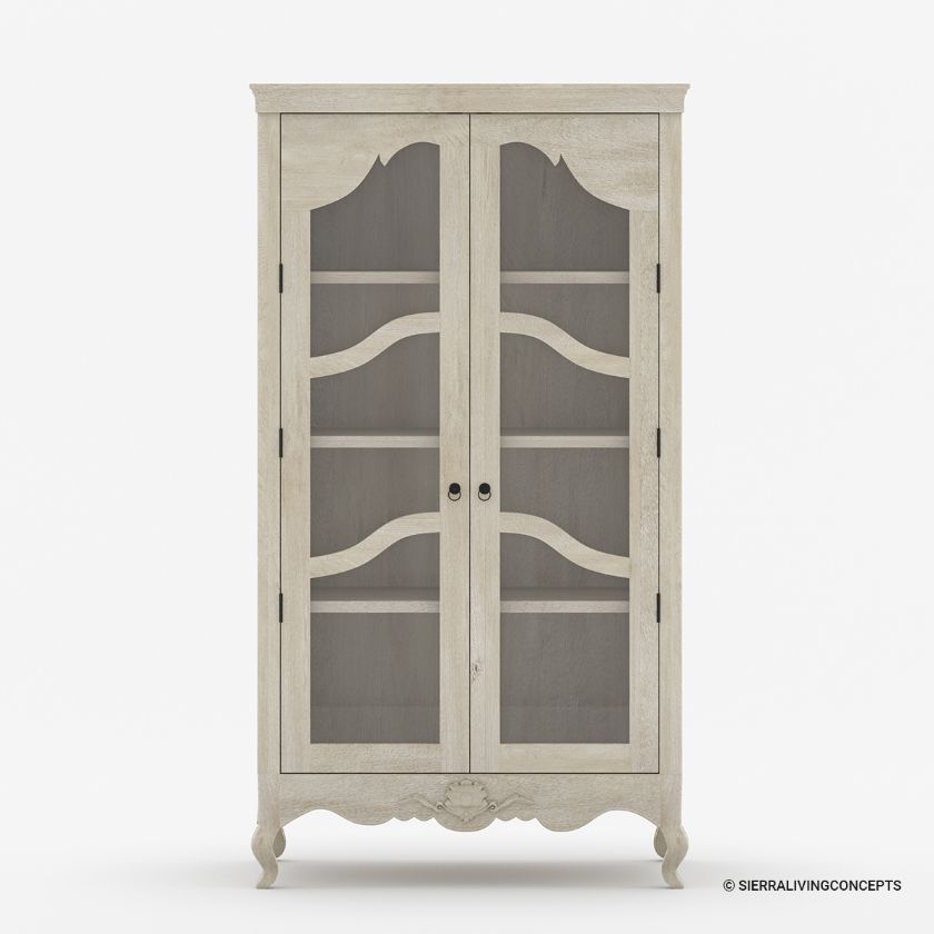 Picture of Sorocaba Solid Wood French Distressed White Clothing Cabinet