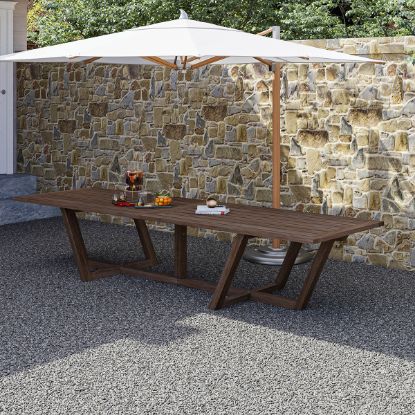 Picture of Cromwell Modern Farmhouse Extra Long Outdoor Dining Table For 10 