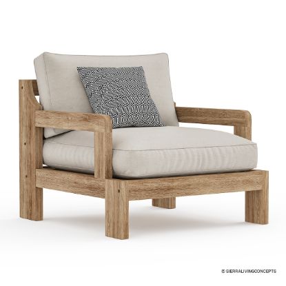 Picture of Plumpton Rustic Teak Wood Outdoor Single Seat Sofa