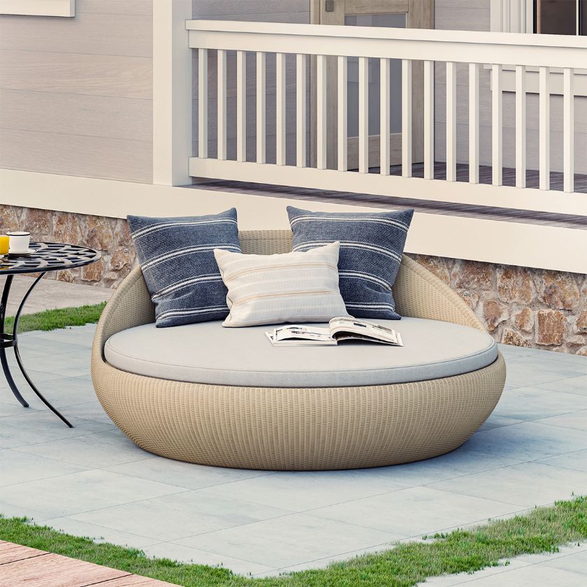 Picture of Danbury Round Outdoor Wicker Daybed