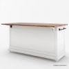 Picture of Casselton Solid Wood Two Tone White Kitchen Island with Drop Leaf