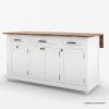 Picture of Casselton Solid Wood Two Tone White Kitchen Island with Drop Leaf