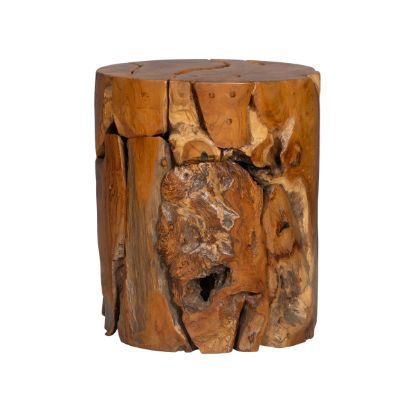 Picture of Guilford Antique Round Teak Stool Side Table