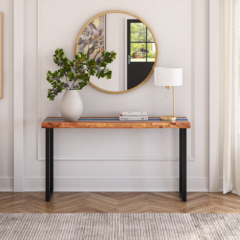 Picture of Pixely Epoxy Live Edge Console Table