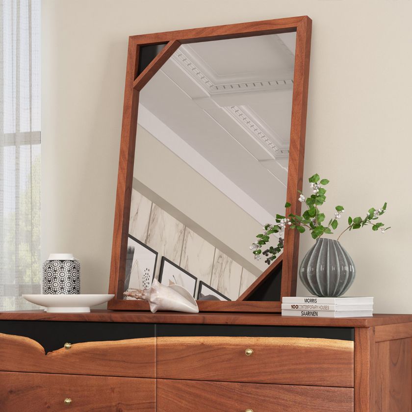 Picture of Morada Modern Epoxy Acacia Wood Mirror Frame