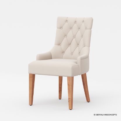 Picture of Penngrove Wing Back Tufted Beige Upholstered Dining Chair