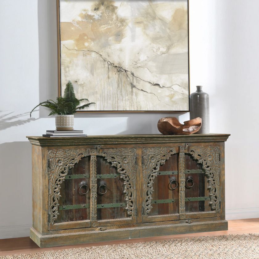 Picture of Klamath Rustic Traditional Antique Buffet Sideboard