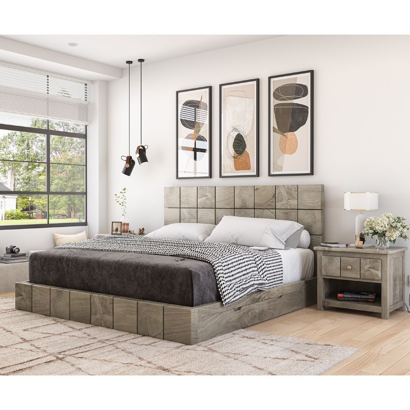 Picture of Ripon Modern Rugged Acacia 3 Piece Bedroom Set