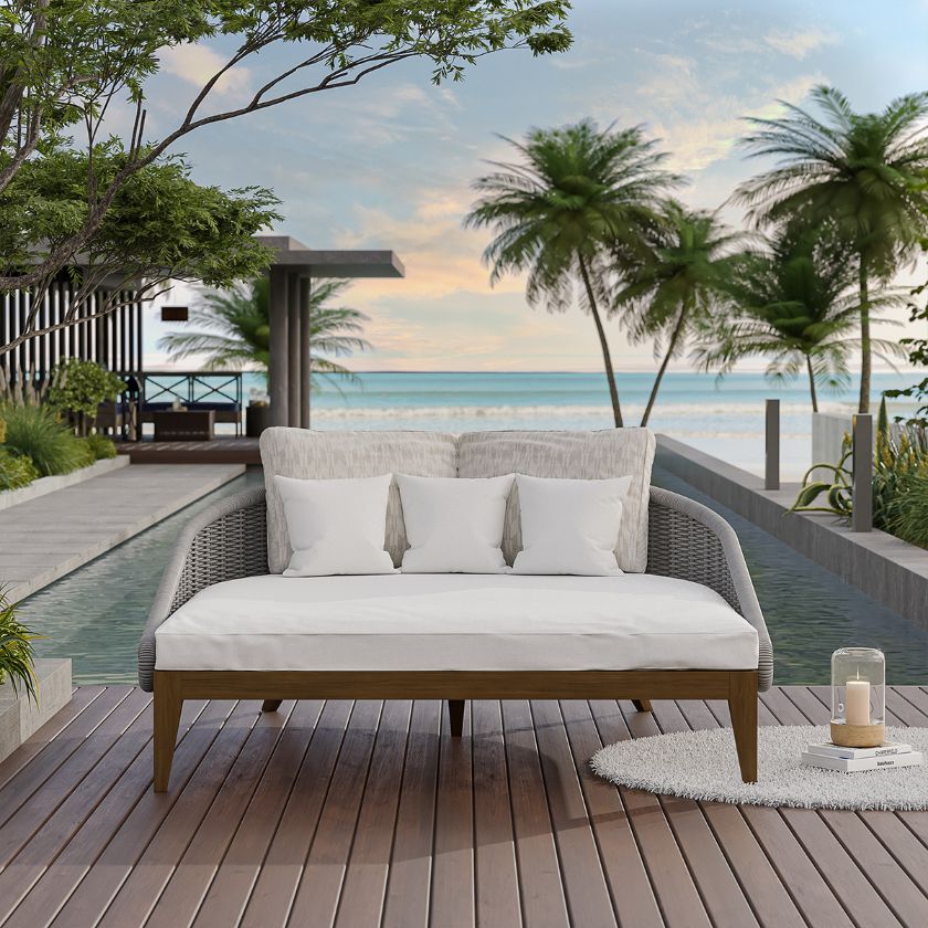 Picture of Doyle Wicker Outdoor Sofa Bed