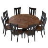 Picture of Rexburg Black Two Tone Solid Wood Farmhouse Dining Table Chair Set