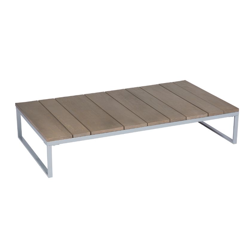 Picture of Penryn Patio Grey Wooden Slatted Rectangle Coffee Table