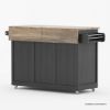 Picture of Islington Modern Solid Wood  Kitchen Island Cart with Drop Leaf