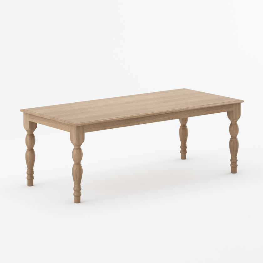 Picture of Biloxi Rectangle Rustic Farmhouse Dining Table