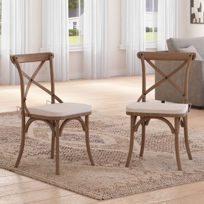 Picture of Biloxi Rustic Farmhouse Cross Back Dining Chair