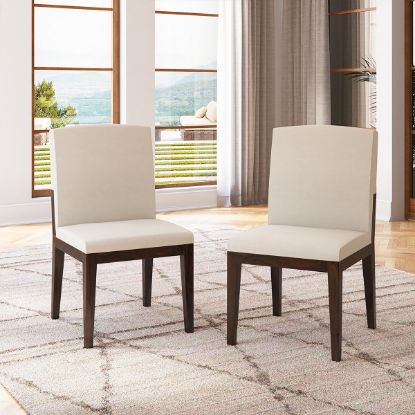 Picture of Hawkins Modern Leather Parsons Dining Chair