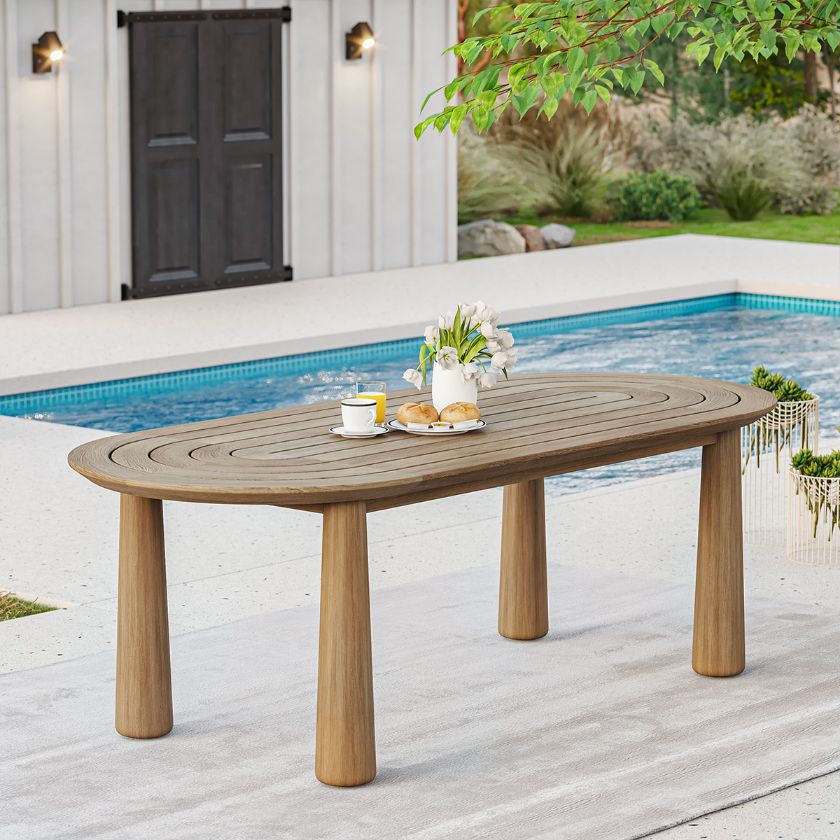 Picture of Collier Teak Outdoor Oval Dining Table