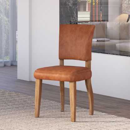 Picture of Detroit Contemporary Tan Leather Dining Chair