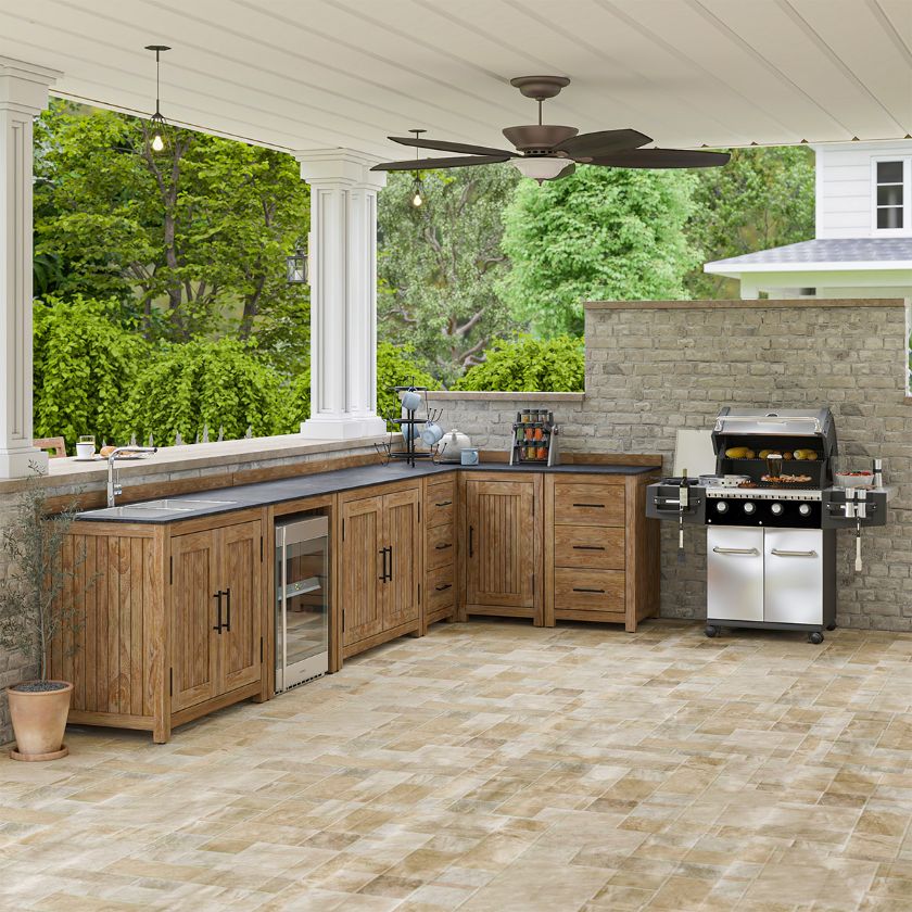 Picture of Monroe Rustic 5 Piece Outdoor Kitchen Cabinets