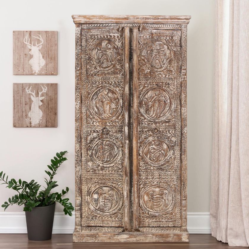 Picture of Seattle Traditional Solid Wood Two Door Armoire