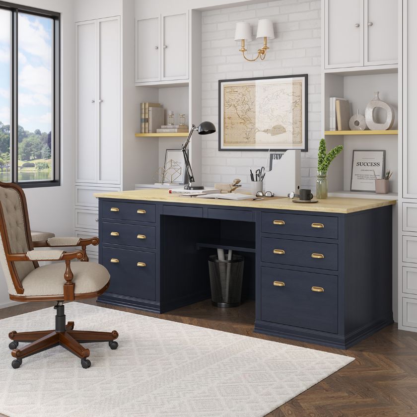 Picture of Westport Solid Wood Modern Office Executive Desk