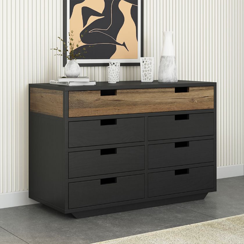 Picture of Clifden Rustic Modern Solid Wood 7 Drawer Dresser