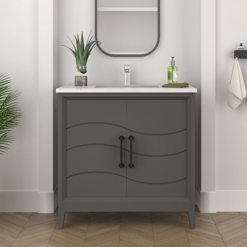 Picture of Charolette 36-Inch Modern Single Sink Bathroom Vanity