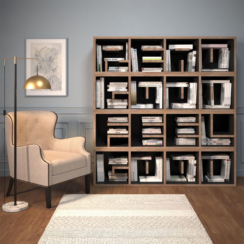 Picture of Lexington Modern Solid Wood Abc Bookcase