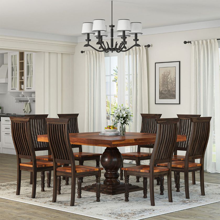 Picture of Minneapolis Farmhouse Solid Wood Dining Table And Chair Set