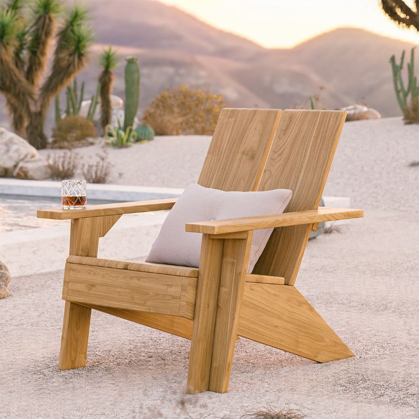 Picture of Kern Modern Teak Wood Adirondack Chair 