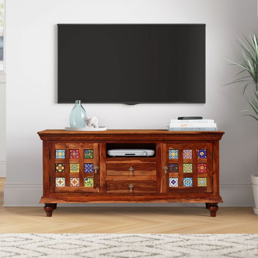 Picture of Gilchrist Traditional Rustic Media Cabinet with Drawers