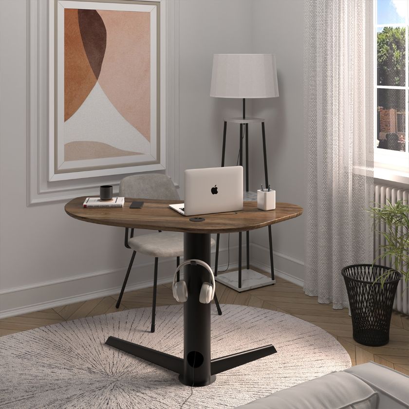 Picture of Rialto Small Compact Modern Curved Desk