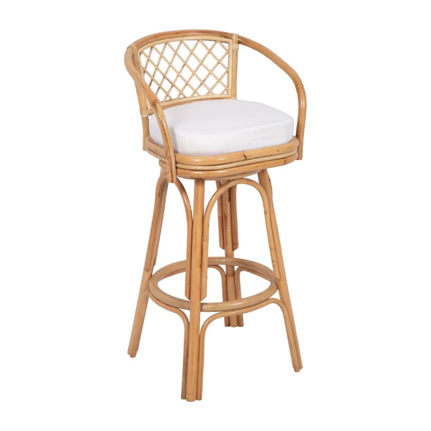 Picture of Freeport Natural Rattan Counter Height Swivel Bar Stool