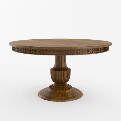 Picture of Rouse Old World 60 Inch Round Pedestal Dining Table