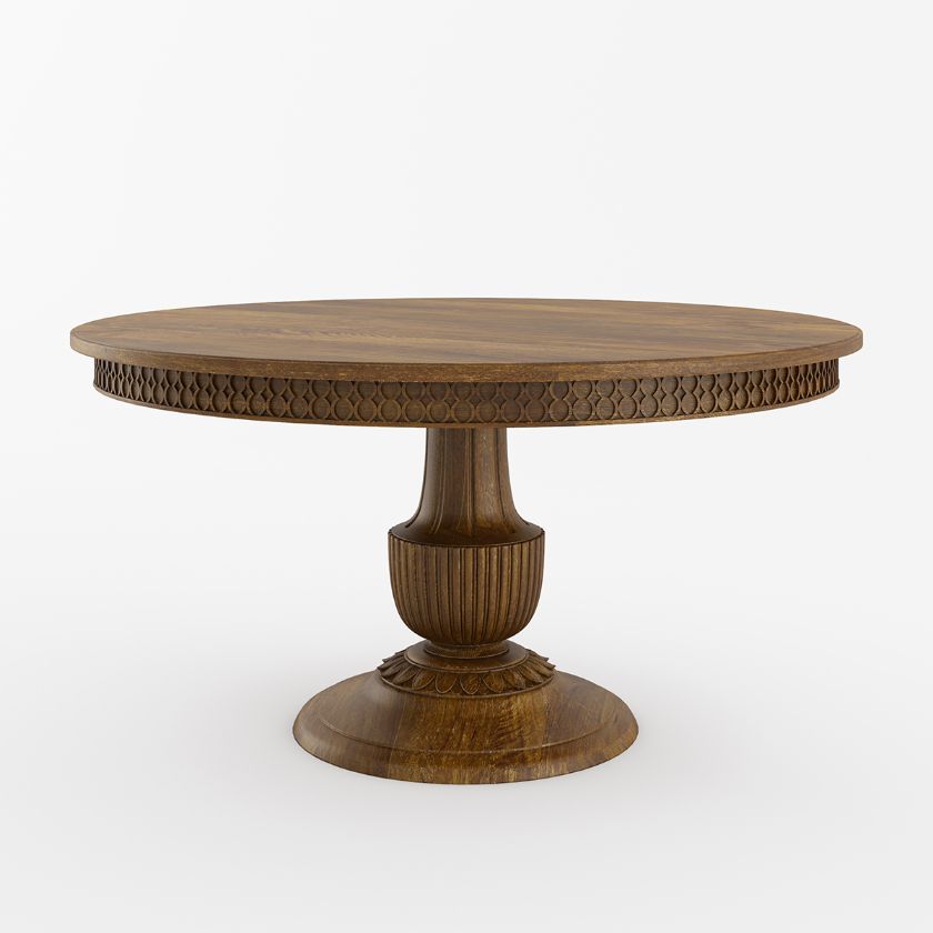 Picture of Rouse Old World 60 Inch Round Pedestal Dining Table