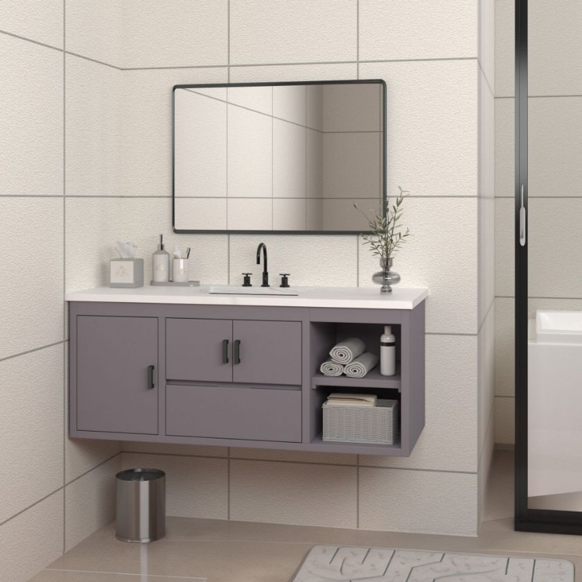 Picture of Trenton Modern Floating Bathroom Vanity with Sink Space