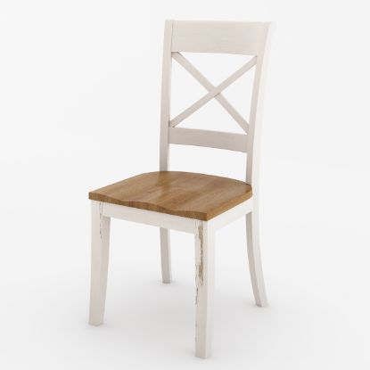 Picture of Raleigh Farmhouse Cross Back Solid Wood Dining Chair