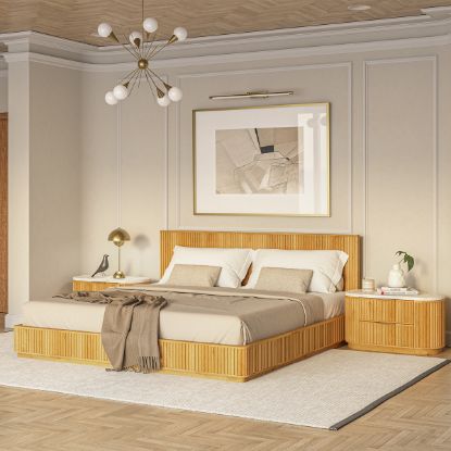 Picture of Cargo Low Profile Solid Wood Platform Bed Frame