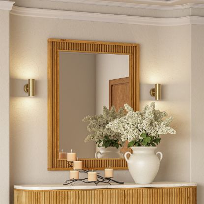 Picture of Cargo Fluted Pattern Modern Solid Wood Mirror Frame