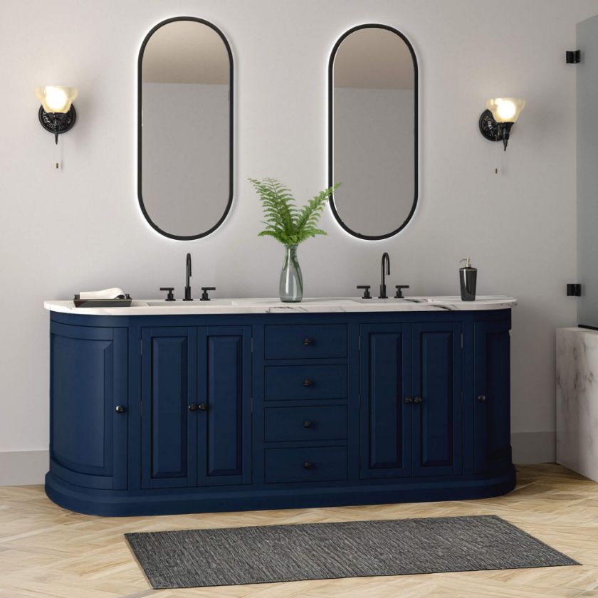 Picture of Peshtigo Modern Solid wood Bathroom Vanity with Double Sink Space