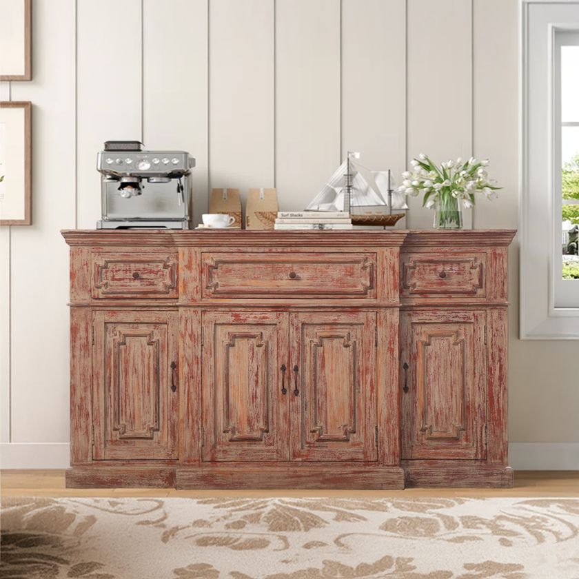 Picture of Rochester Traditional Rustic Sideboard with Drawers 