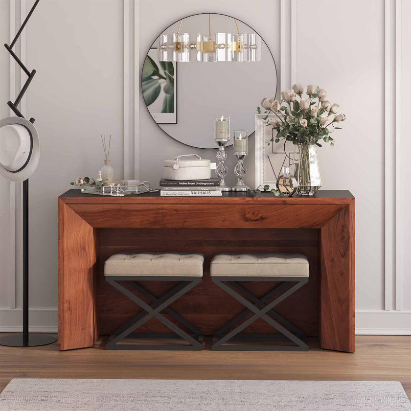 LaBelle Modern Waterfall Console Table