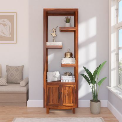 Picture of Atwater Tall and Narrow Bookcase with Cabinet Base (76")