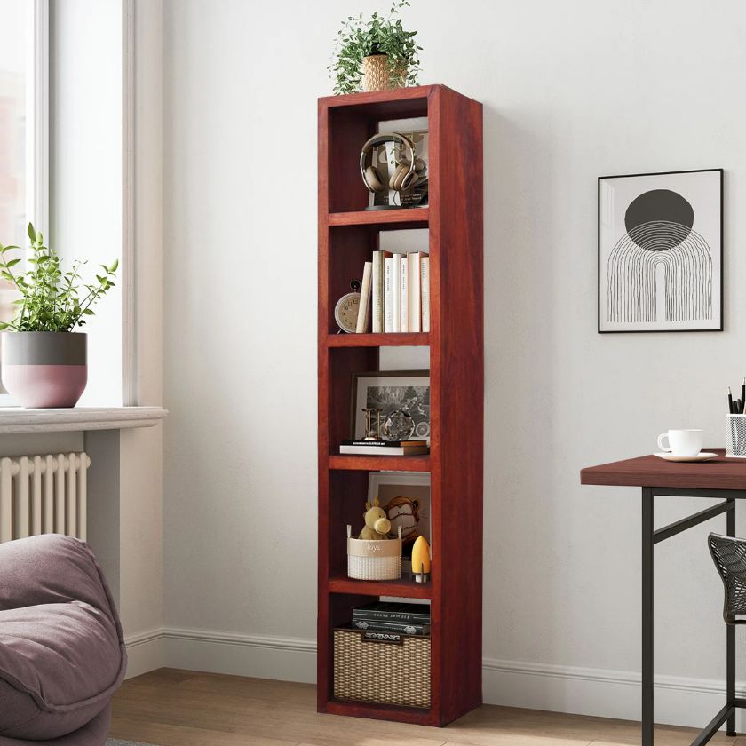 Picture of Venita Solid Wood Narrow Bookcase (73")